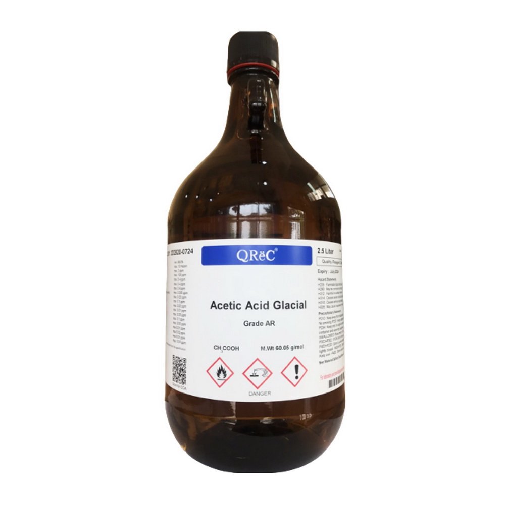 Acetic Acid Glacial AR 2.5 lt. (Glass Bottle) No.A1020-1-2501, QRec